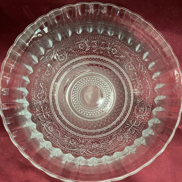 EUC VTG KIG Indonesia Decorative Clear Glass Serving Bowl - Picture 5 of 6